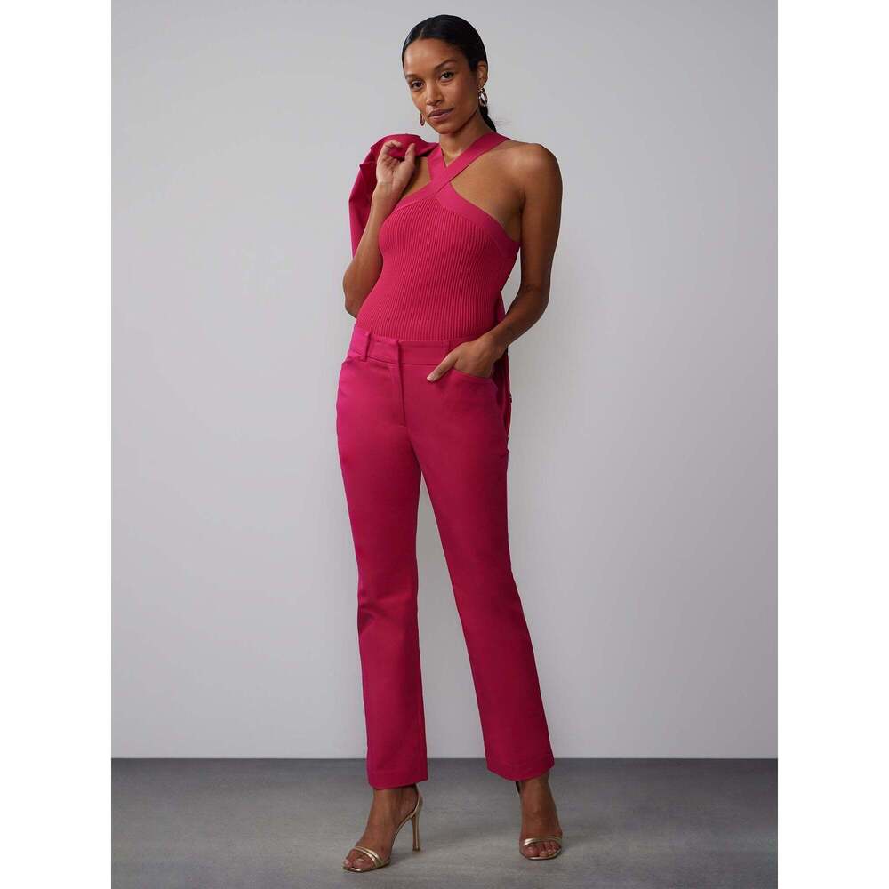 New York & Company All-Season Stretch Mid Rise Bootcut Pant Size 44 / PINK - PIN